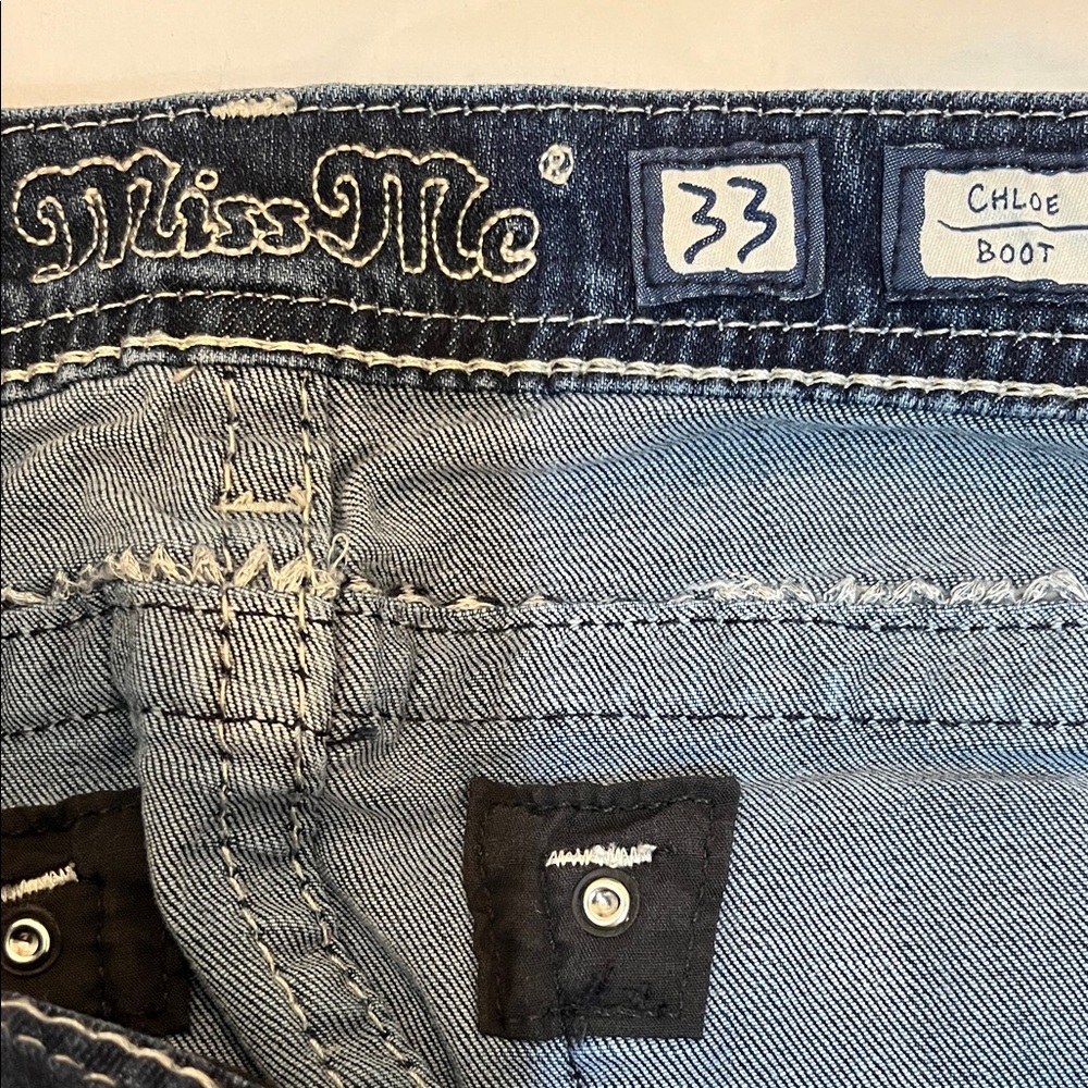 Miss Me Dark Blue Chloe Boot Jeans - Picture 13 of 16